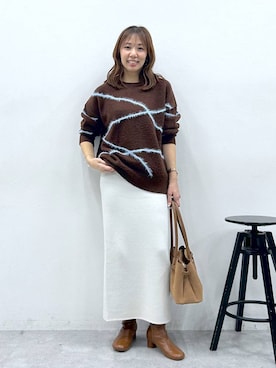 「アイテム（ハンドバッグ）」を使った、atsukoさん（レディース・162cm・40代）の秋コーディネート