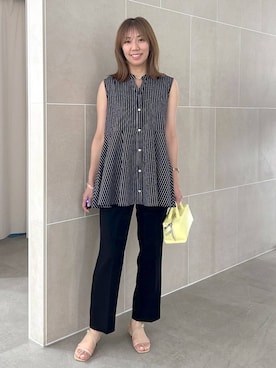 「Elura（エルーラ）のアイテム（サンダル）」を使った、atsukoさん（レディース・162cm）の夏コーディネート