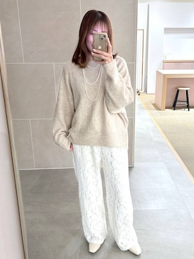 「アイテム（パンプス）」を使った、atsukoさん（レディース・162cm・40代）の冬コーディネート