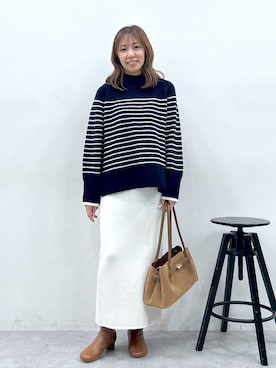 「アイテム（ハンドバッグ）」を使った、atsukoさん（レディース・162cm・40代）の冬コーディネート