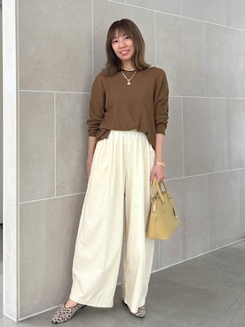 「アイテム（イエロー系）」を使った、atsukoさん（レディース・162cm・40代）の秋コーディネート