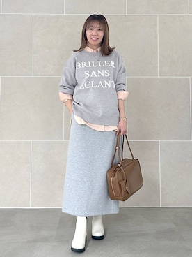 「アイテム（ボストンバッグ）」を使った、atsukoさん（レディース・162cm・40代）の秋コーディネート