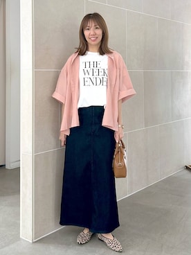 「アイテム（シャツ/ブラウス）」を使った、atsukoさん（レディース・162cm・40代）の夏コーディネート