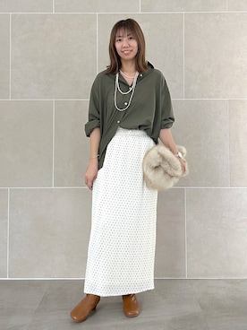「アイテム（ハンドバッグ）」を使った、atsukoさん（レディース・162cm・40代）の秋コーディネート