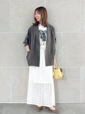 「アイテム（キーホルダー）」を使った、atsukoさん（レディース・162cm・40代）の夏コーディネート