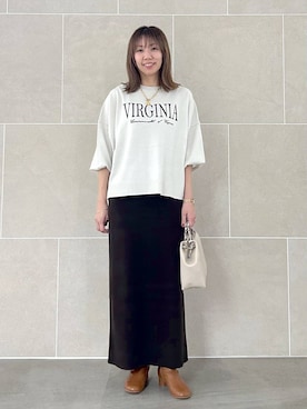 「アイテム（スカート）」を使った、atsukoさん（レディース・162cm・40代）の秋コーディネート