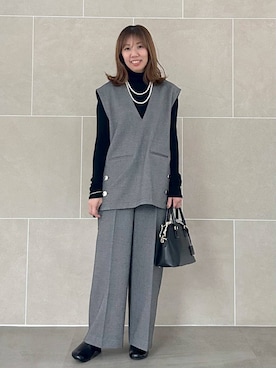 「アイテム（ベスト）」を使った、atsukoさん（レディース・162cm・40代）の秋コーディネート