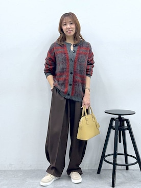 「アイテム（バッグ）」を使った、atsukoさん（レディース・162cm・40代）の冬コーディネート