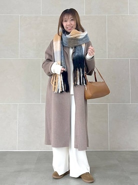 「アイテム（チェスターコート）」を使った、atsukoさん（レディース・162cm・40代）の秋コーディネート