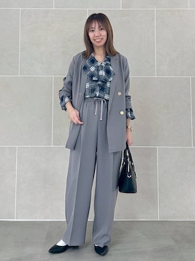 「アイテム（テーラードジャケット）」を使った、atsukoさん（レディース・162cm・40代）の秋コーディネート