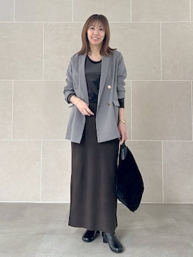「アイテム（テーラードジャケット）」を使った、atsukoさん（レディース・162cm・40代）の秋コーディネート