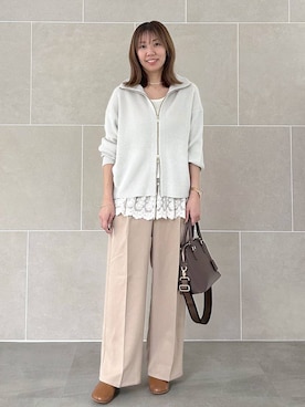 「アイテム（タンクトップ）」を使った、atsukoさん（レディース・162cm・40代）の秋コーディネート