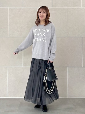 「アイテム（スカート）」を使った、atsukoさん（レディース・162cm・40代）の秋コーディネート