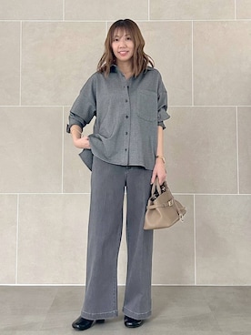 「アイテム（デニムパンツ）」を使った、atsukoさん（レディース・162cm・40代）の秋コーディネート