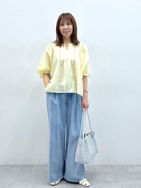 「Elura（エルーラ）のアイテム」を使った、atsukoさん（レディース・162cm）の春コーディネート