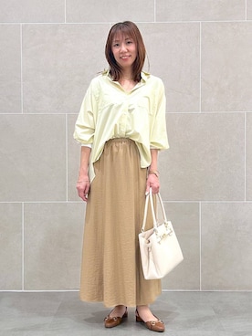 「Elura（エルーラ）のアイテム」を使った、atsukoさん（レディース・162cm）の春コーディネート