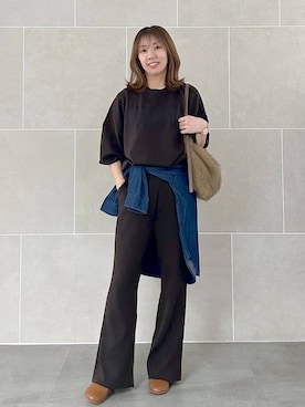 「アイテム（ハンドバッグ）」を使った、atsukoさん（レディース・162cm・40代）の秋コーディネート