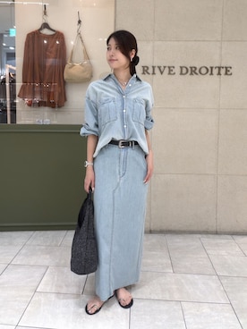 「RIVE DROITE（リヴドロワ）のアイテム（ショルダーバッグ）」を使った、kotoko0712さん（レディース・162cm）の夏コーディネート
