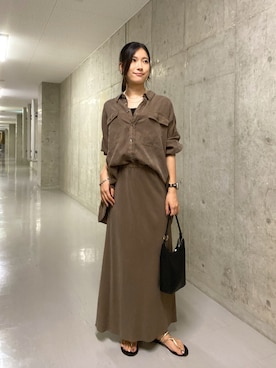 「ブラウンコーデ」｜「アイテム（キャミソール）」を使った、kotoko0712さん（レディース・162cm）の夏コーディネート