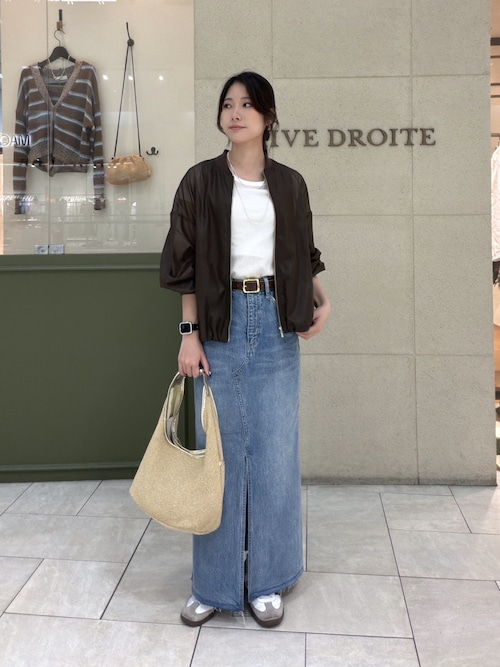 上品な艶感が華やかな印象に】グロッシーシアーブルゾン（ブルゾン