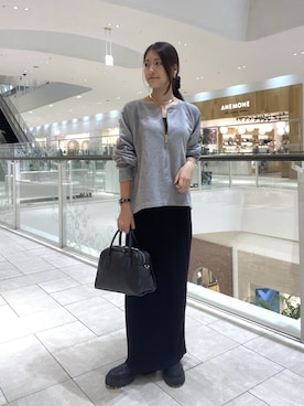 「アイテム（ボストンバッグ）」を使った、kotoko0712さん（レディース・162cm）の秋コーディネート