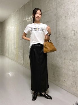 「レザースカート」｜kotoko0712さん（レディース・162cm）の夏コーディネート