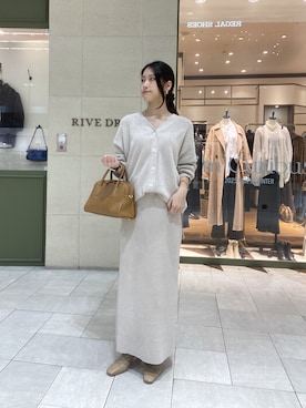 「アイテム（ボストンバッグ、イエロー系）」を使った、kotoko0712さん（レディース・162cm）の秋コーディネート