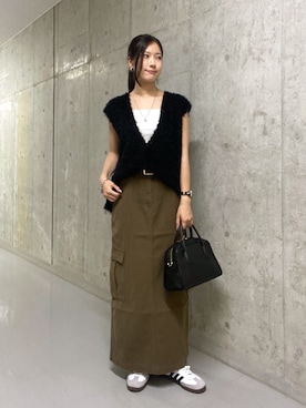 「スカートコーデ」｜「アイテム（ベスト）」を使った、kotoko0712さん（レディース・162cm）の夏コーディネート