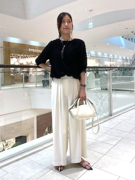 「ブラウスコーデ」｜「アイテム（アクセサリー）」を使った、kotoko0712さん（レディース・162cm）の夏コーディネート