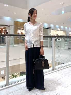 「お仕事コーデ」｜「アイテム（アクセサリー）」を使った、kotoko0712さん（レディース・162cm）の秋コーディネート
