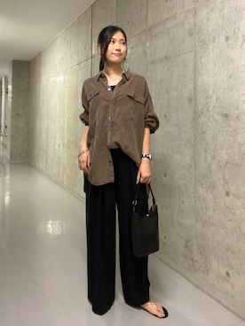 「大人カジュアルコーデ」｜「アイテム（アクセサリー）」を使った、kotoko0712さん（レディース・162cm）の夏コーディネート