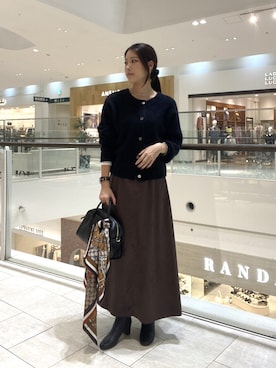 「RIVE DROITE（リヴドロワ）の【安定感◎】ラウンドトゥショートブーツ（ブーツ）」を使った、kotoko0712さん（レディース・162cm）の秋コーディネート