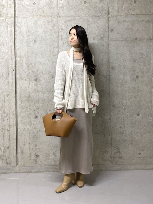 全骨格細見え】NEW2WAYロングリブワンピース（ワンピース）｜RIVE