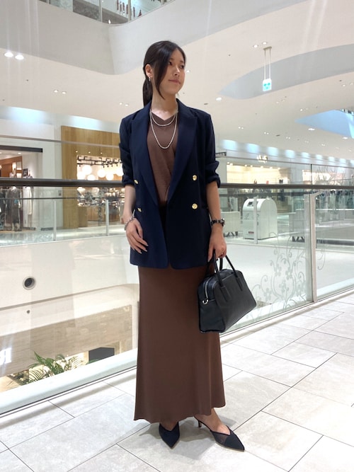 ひんやりタッチ/セットアップ対応可】レーヨン混ナローフレア