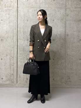「RIVE DROITE（リヴドロワ）の【安定感◎】ラウンドトゥショートブーツ（ブーツ）」を使った、kotoko0712さん（レディース・162cm）の秋コーディネート