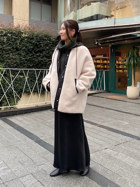 「アイテム（その他アウター、ホワイト系）」を使った、kotoko0712さん（レディース・162cm）の秋コーディネート