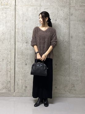 「RIVE DROITE（リヴドロワ）の【安定感◎】ラウンドトゥショートブーツ（ブーツ）」を使った、kotoko0712さん（レディース・162cm）の秋コーディネート