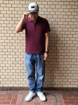 「Levi's（リーバイス）のLevi's/リーバイス 505(TM) レギュラーフィットジーンズ（デニムパンツ、ブルー系）」を使った、aallii＊さん（メンズ・162cm）の秋コーディネート