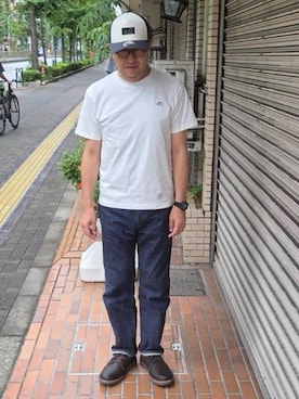 「Clarks（クラークス）のアイテム」を使った、aallii＊さん（メンズ・162cm）の夏コーディネート