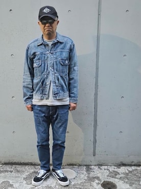 「KRIFF MAYER（クリフメイヤー）のアイテム」を使った、aakkii＊さん（メンズ・162cm）の春コーディネート