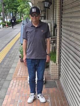 「アイテム（キャップ）」を使った、aakkii＊さん（メンズ・162cm）の春コーディネート