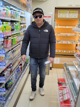 「ノースフェイス」｜「アイテム（ダウンジャケット/コート）」を使った、A A K K I Iさん（メンズ・172cm）の秋コーディネート