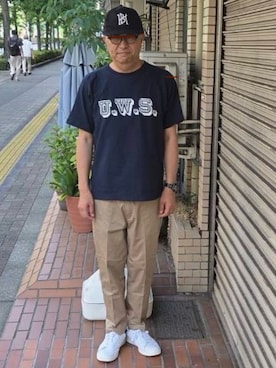 「Dickies（ディッキーズ）のアイテム」を使った、aallii＊さん（メンズ・162cm）の夏コーディネート