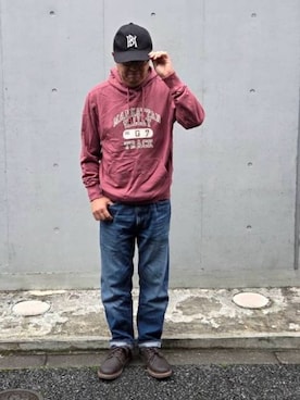 「Champion（チャンピオン）のアイテム」を使った、aallii＊さん（メンズ・162cm）の秋コーディネート
