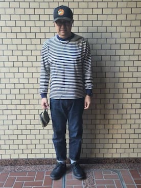 「Clarks（クラークス）のアイテム（シューズ）」を使った、aallii＊さん（メンズ・162cm）の秋コーディネート