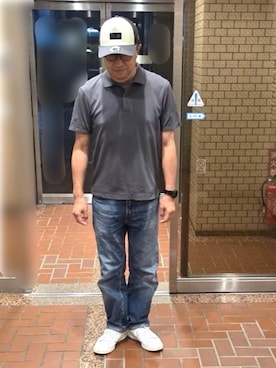 「Levi's（リーバイス）のLevi's/リーバイス 505(TM) レギュラーフィットジーンズ（デニムパンツ、ブルー系）」を使った、aallii＊さん（メンズ・162cm）の秋コーディネート