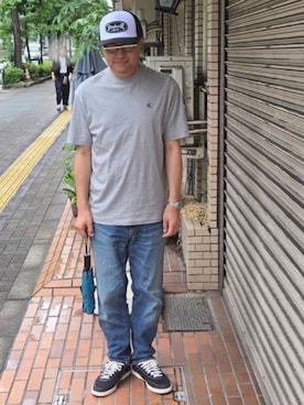 「WAREHOUSE（ウエアハウス）のアイテム」を使った、aakkii＊さん（メンズ・162cm）の夏コーディネート