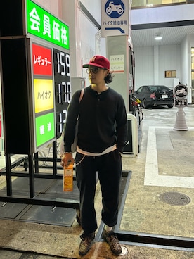 「アイテム（スウェットパンツ）」を使った、sgrさん（メンズ・165cm）の秋コーディネート