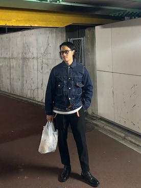 「アイテム（エコバッグ/サブバッグ）」を使った、sgrさん（メンズ・165cm）の秋コーディネート