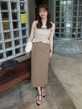 「アイテム（キャミソール）」を使った、yuuさん（レディース・168cm・20代）の夏コーディネート